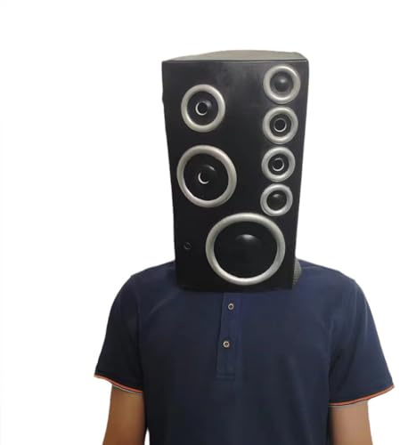 Jiumaocleu Anime Cosplay Mask, Horror Game Mask Latex Helmet TVman Cameraman Speakerman Cosplay Mask Headwear Fancy Dress Masquerade Costume Props for Halloween Carnival