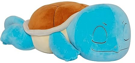 Pokémon PKW4320-45cm Schlafendes Plüsch - Schiggy, offizielles Plüsch