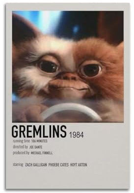 greb Gremlins Film-Leinwand-Poster, Raumdekoration, ästhetisches Poster, künstlerisches Poster für Schlafzimmer, Wohnzimmer, Wände, 20 x 30 cm, ungerahmt
