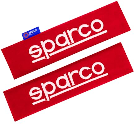 SPARCO Gurtschoner Gurtpolster Sicherheitsgurt Gurtschutz Autogurt Rot 2x