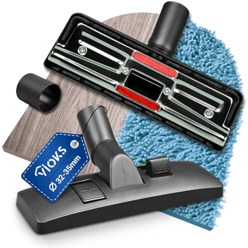 VIOKS Staubsauger Bodendüse mit Anschluss-Adapter für 32/35 mm Rohr-Ø - Staubsaugerdüse Universal passend für Mielе, Siеmens, Philips, Bosch und Staubsauger Kärcher & Staubsauger Aufsatz