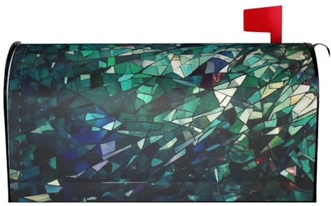 Willkommens-Briefkastenabdeckung, magnetisch, Standardgröße, zerbrochenes Glas, magnetische Briefkastenabdeckungen, Briefkasten-Abdeckung für den Außenbereich, Garten, Hof, Briefkasten-Dekoration