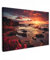 MuchoWow© Leinwand Bilder Groß 120x80 cm XXL Wanddeko Wohnzimmer Aesthetic Room Decor Deko Zimmer Wandbilder Modern Fotogeschenke Strand - Sonnenuntergang - Blumen - Felsen - Meer