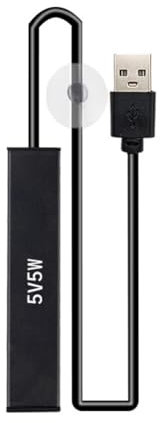 Rordigo Mini Calentador de Acuario de 5W con Carga USB para Calentador de Peceras Pequeñas