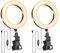 2 Pack-Ring Light Laptop with Tripod Stand &Clip on Video Lights,Evershop Computer PC Webcam Video Conference Light 3 Light Colours+10 Brightness 360°Rotatable Halo Ringlight for Zoom Meeting TikTok