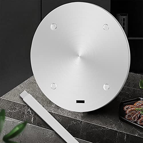 Induction Heat Diffuser Plate, Beswarmy Stainless Steel Induction Adapter Plate with Removable Handle for Gas Stove, Coffee Milk Cookware Induction Hob Simmer Ring Plate 28cm
