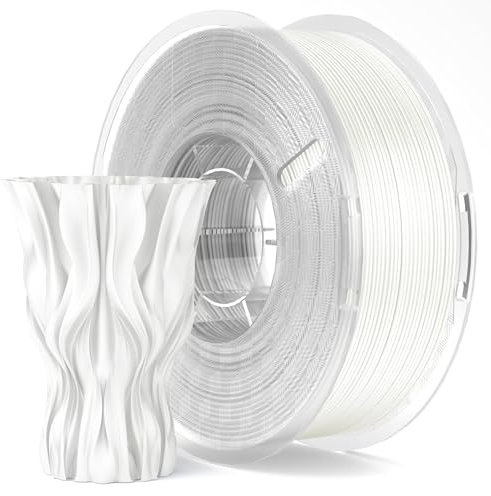 ELEGOO PLA Filament 1.75mm Seidenweiß 1KG, 3D Drucker Filament Maßgenauigkeit +/- 0,02 mm, 1kg Pappspule (2.2lbs) Filament-3D-Druckmaterialien Passt für die meisten FDM 3D-Drucker
