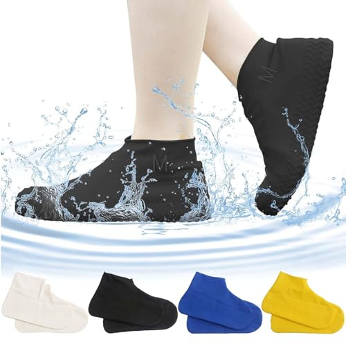 VIDSTW 4 Stück Schuhüberzieher Wasserdicht Regenschutz Schuhe(32-40 Meter) | Überzieher Schuhe regenüberzieher schuhe Regen Schuhüberzieher für Regen, Schneetag, Schlammige Straßen