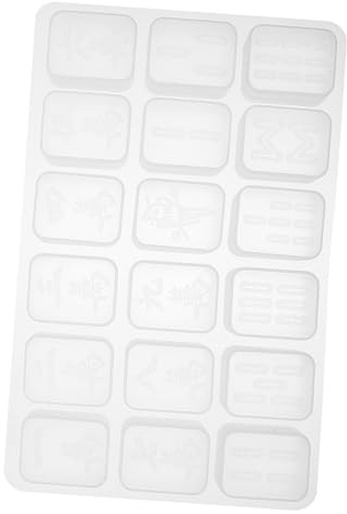 DIYEAH Silikonformen für Selbstgemacht Mahjong Spielsteine zum Gießen mit Epoxidharz Flexible Silikonform für Basteln und Heimdekoration Wiederverwendbare Gießform aus Silikon