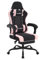 WOLTU Gaming Stuhl mit Massagefunktion, Computerstuhl Ergonomisch, Taschenfederkissen, Lendenmassage, Kopfkissen, Fußstütze, Drehstuhl, 150 kg, Netzstoff, Schwarz+Rosa