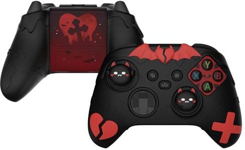 playvital Cover Controller per Xbox Series X/S Joystick,Custodia Skin Silicone Protettiva Antiscivolo&4 Copri Levette Analogiche-Serie Imp Gotico-Nero