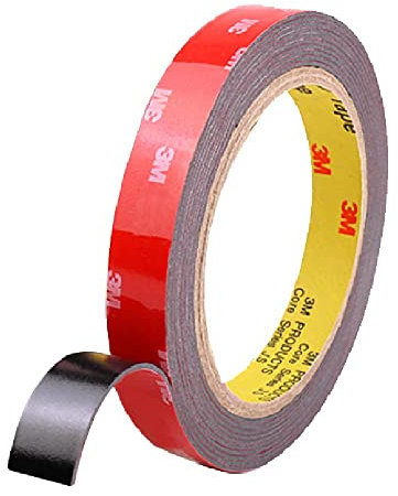 Ruban Adhésifs Double Face Extra Fort, Fait de 3M 5952 Ruban, Imperméable et Ultra Résistant aux Hautes Températures Colles Adhesif pour Bureaux,Maison,Fixant,DIY,Extérieur (12mm*4,72m)
