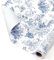 WERNNSAI Geschenkpapier Blumenmotiv – 1 Rolle 43 cm x 10 m Geschenkpapierrolle mit Blumenmotiv blaues Geschenkpapier mit Blumenmotiv für Mädchengeburtstage Frauen Hochzeitsgeschenke