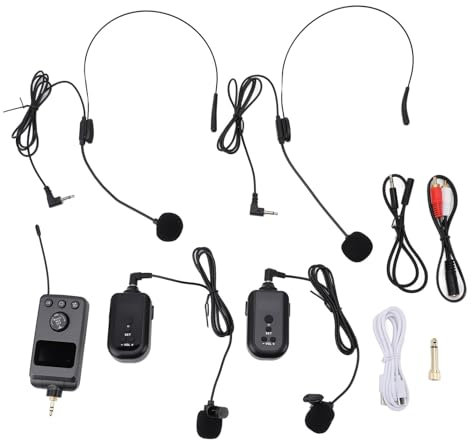 ARTOCT Guida turistica Voice Transmissio System Portable Tour Guide Cuffie Microfono Lavalier con