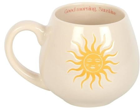 Something Different Runde Tasse mit Aufschrift Good Morning Sunshine, Einheitsgröße, Weiß/Gelb