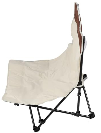 Tomantery Campingstuhl, Tragbare Komfortable Unterstützung Leichtes, Schroffes Strandstuhl für die Terrasse (Beige)