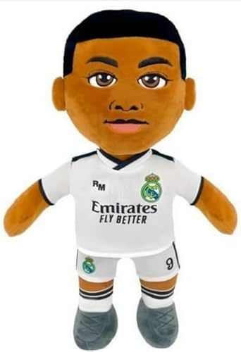 Genérico Plüschtier, kompatibel mit Real Madrid, Bellingham oder Mbappé, 25 cm hoch, offizielles Produkt (Kylian Mbappé)