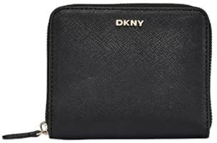 DKNY,WALLET,VELITA-SM ZIP AROUND,BLACK/GOLD,1SZ