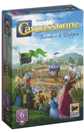 Hans im Glück, Carcassonne – Turniere & Wappen (2025), Familienspiel | 6. Erweiterung mit neuen Plättchen und Emblemen für 2-6 Spieler, 50-65 Minuten, Brettspiel ab 7 Jahren, Deutsch