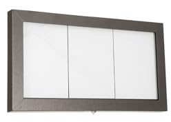 SECURIT - 4 DIN A4-Seiten - Stand- oder Wandbefestigung - Aus Edelstahl | Outdoor-Informationsdisplay mit mehrfarbiger LED-Beleuchtung „Coated Steel“ - Für Restaurants, Cafés, Bars - Stahl matt
