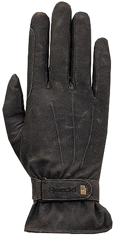 Roeckl Sports Reithandschuh Weymouth, Turnier Winter Handschuh, Schwarz Stonewashed 6