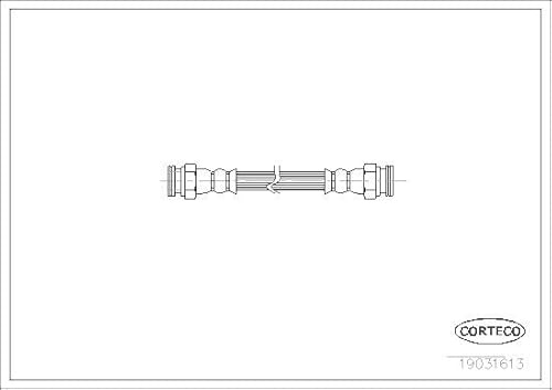 Corteco 19031613 Bremsschlauch hinten innen | 19031613 passend für 500C 500 Panda