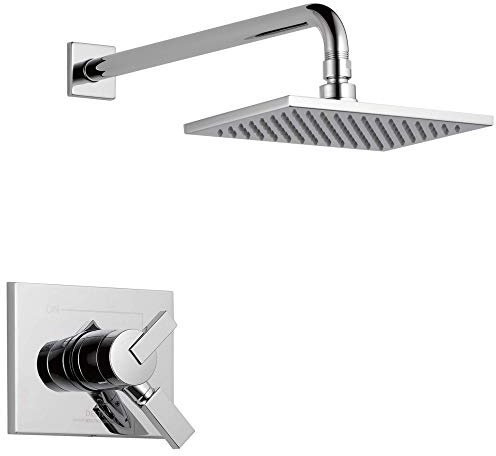 Delta Vero 17 Serie Dusch-Verkleidungsset mit Duschkopf mit 1 Strahl, Touch-Clean Regenduschkopf, Chrom T17253 (Ventil nicht im Lieferumfang enthalten)