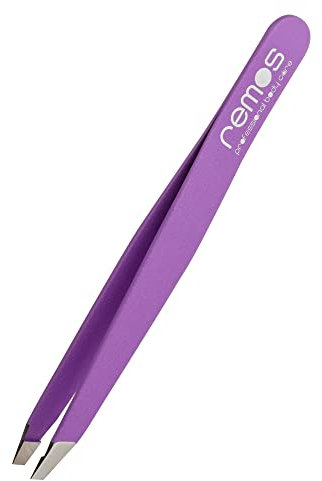 REMOS Pince à épiler en acier inox élimine les poils les plus fins violette