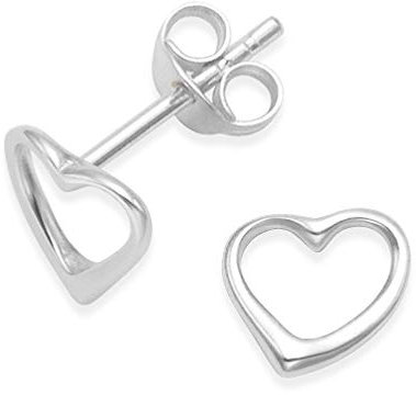Heather Needham Sterling Silver Heart Earrings - Heart studs - SIZE: SMALL - 6mm x 6mm. Gift boxed. 5029
