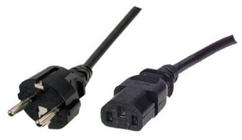 Shiverpeaks BS60006-G Basic-S Schutzkontakt Stromkabel, 1,8m schwarz