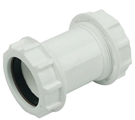 FLOPLAST 32mm Compression Waste Coupling - White