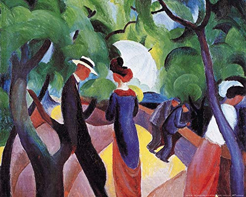 1art1 August Macke Poster Promenade, 1913 Kunstdruck Bild 50x40 cm