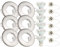 JungesLicht 6x Bad Einbaustrahler Aqua IP65, mit 5Watt GU10 230Volt 3000K Warmweiß 420Lumen Leuchtmittel und Fassung, für Bohrlöcher von 55-68mm, Außen 83mm, Tiefe: 65mm, LEDs austauschbar
