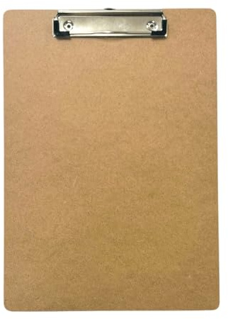Janrax A4 Wooden Clipboard – Strong Hardboard with Metal Clip and Hanging Hole