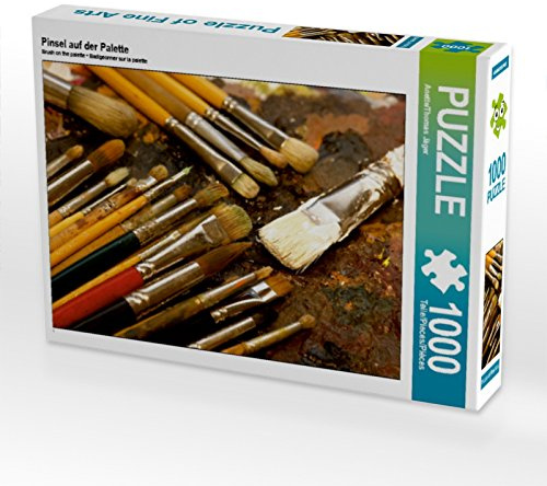 CALVENDO Puzzle Pinsel auf der Palette | 1000 Teile Lege-Größe 64 x 48 cm Foto-Puzzle für glückliche Stunden