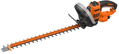 BLACK+DECKER BEHTS455-QS - Tagliasiepi cablato, con protezione traslucida, ergonomia ottimale ed equilibrio, 550 W, nero, 55 cm/22 mm