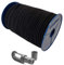 Seilwelt 8mm Expanderseil 20m Gummiseil + 10 Karabiner Gummileine Planenseil Seil Plane in Schwarz