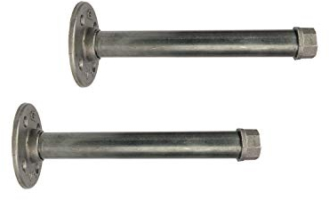 2x Natural Goods Berlin Regalhalterung Tempelhof | 3/4 Zoll Eisen Rohr Temperguss Regalhalter, Pipe Regalträger Vintage, Wandregal | (Für 200mm Regalböden, Industrial)