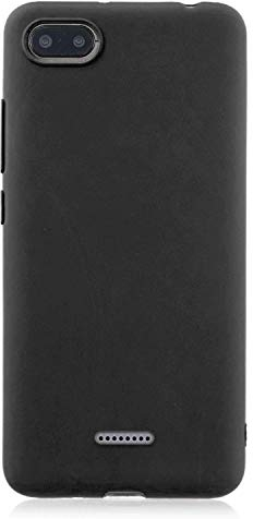 cuzz Kompatibel mit Xiaomi Redmi 6A Hülle Case Silikon Schutzhülle Handyhülle,Outdoor Stoßfest Schutzhülle Schmaler Telefonschutz,Staub und Scratch-Stoßfest-Schwarz