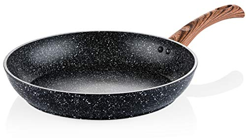 Westinghouse Black Marble Wood Bratpfanne Ø30 cm, Induktion & Alle Herdarten, PFOA-Frei, Non Stick Non Stick Antihaft, Spülmaschinengeeignet