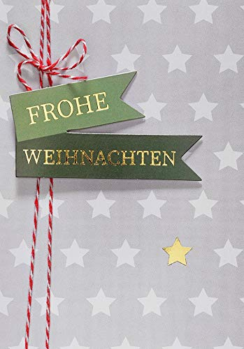 Perleberg klassische Weihnachtskarte - hochwertige Weihnachtspostkarte mit liebevoll gestalteten Motiv - Karte Weihnachten für schöne Weihnachtsgrüße - Grußkarte