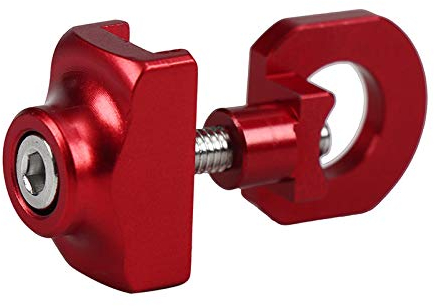 Fahrrad Kettenspanner Spanner Aluminiumlegierung Bolzen 3 Farben für Fahrrad Single Speed Schwarz/Rot/Silber (Wählbar)