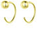 Qings Kreolen Gold 925 Vergoldete Creolen Klein Halb Creolen Ohrringe Hängend Gold Mini Creolen Ball Huggie Hoops Ohrringe für Damen Mädchen