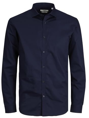 JACK & JONES Jprblacardiff Shirt L/S Noos Manches Longues, Blazer Bleu Marine, XL Homme