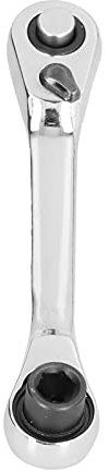 Mini Clé à Cliquet à Douille 1/4 Po 72 Dents Tournevis Hexagonal Rapide Tournevis Clé de Réparation en Acier au Chrome Vanadium Outil 2 Utilisation Clé à Douille Coudée