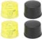 2 Set Rubber Striking Head Hammer Replacement Tips Set Mallet Accessories Yellow Black(Φ40mm) Mallet Wooden Mallet Rubber Hammer