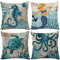 BINXWA 4 Stück Kissenbezug 45x45,Maritimes Thema Deko Baumwolle Leinen Kissenhülle Sofa Kissenbezug Outdoor Garten deko