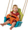 TRIBECCO® Babyschaukel Kinderschaukel 3 in 1 Babysitz verstellbar Mitwachsend Schaukelsitz Gartenschaukel für Baby Kinder mit Rückenlehne und Anschnallgurt | Hergestellt in der Europäischen Union