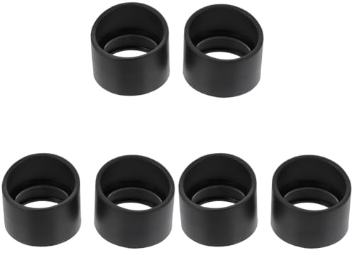 ULTECHNOVO 6 Stück Weichgummi Okular-Augenschutz 29-35 mm Augenschutzschalen Okularabdeckungen für Fernglas-Mikroskop, Schwarz