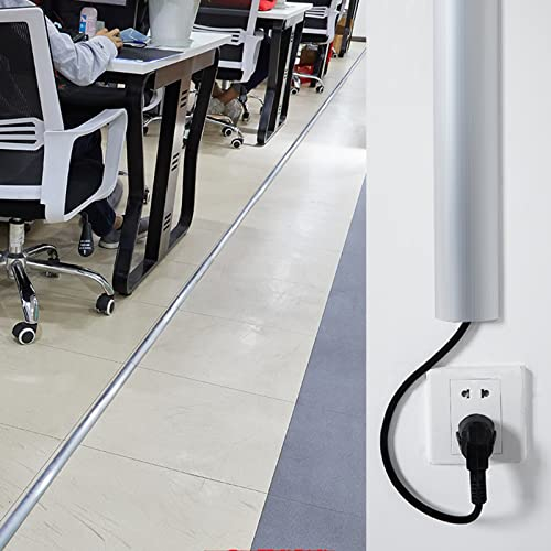 Kabelkanal Kabel Cord Hider Silber, Ecke/Boden Abnehmbarer Aluminiumkanal Zum Verstecken Von Computer-/TV-Kabeln, Anti-Kau-Schutz Für Babys/Haustiere/Kinder (Color : 77.9x17.4mm)